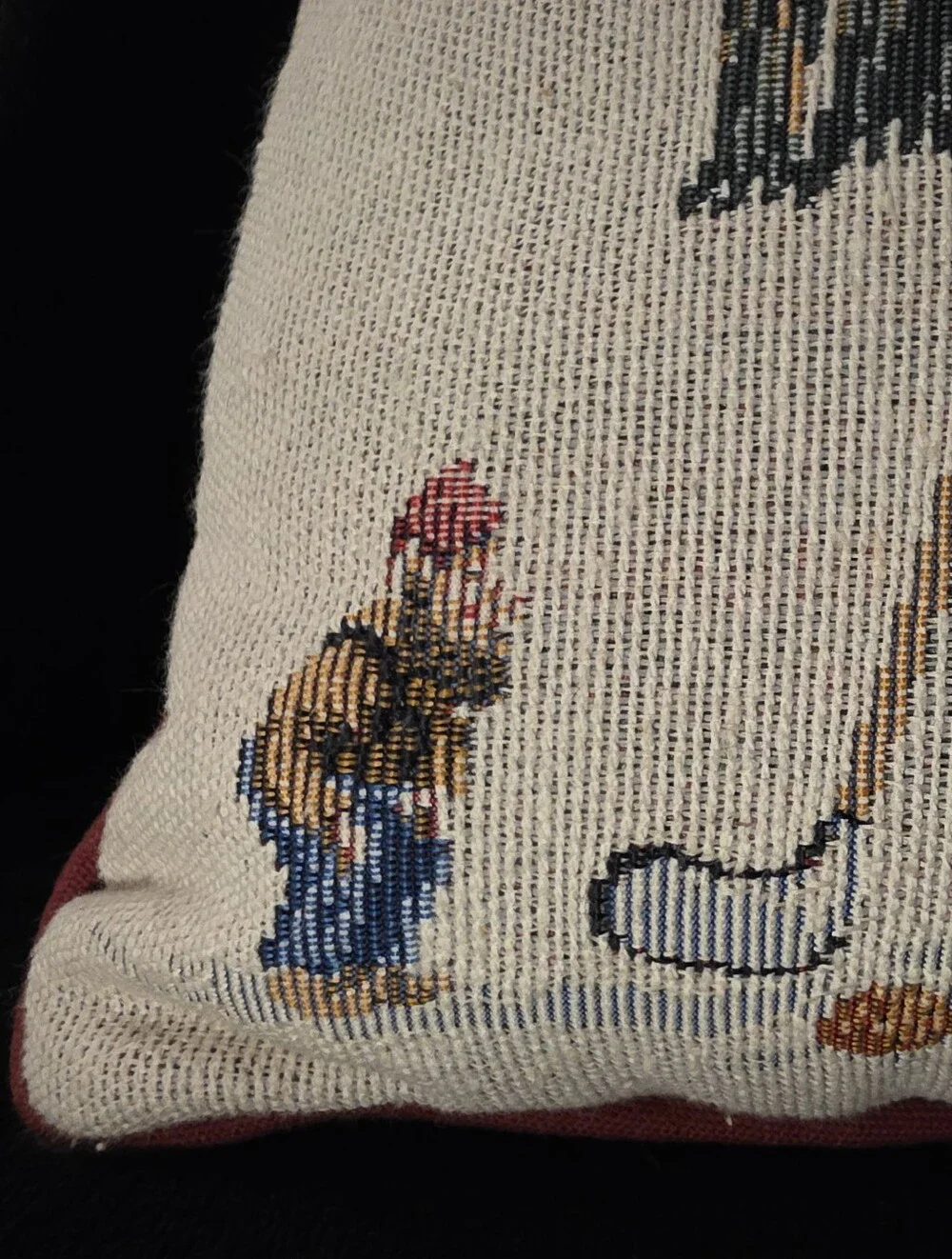 Vintage Santa Golfer Tapestry Pillow Christmas Golf Holiday Decor